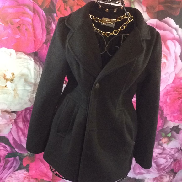 🗻🏹A’gaci Black Button down Coat! Sz L - Picture 2 of 7